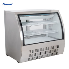 White Restaurant Deli Display Showcase Refrigerator with LED Lighting